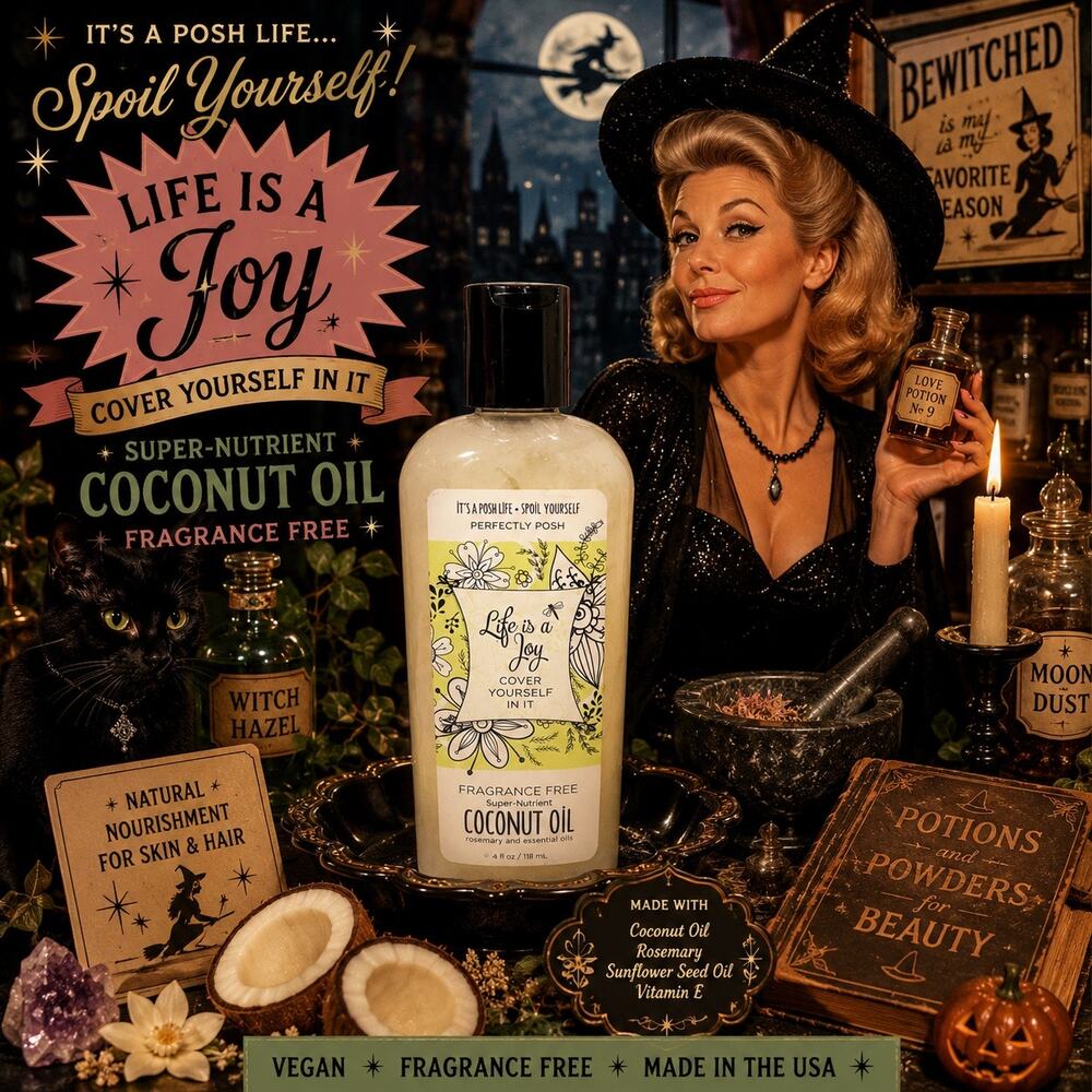 Perfectly Posh Life Is A Joy Coconut Oil 4oz Retired Sealed Rare 2016